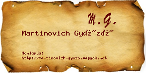 Martinovich Győző névjegykártya