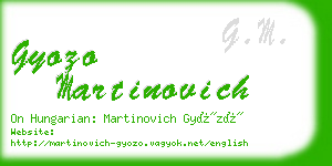 gyozo martinovich business card